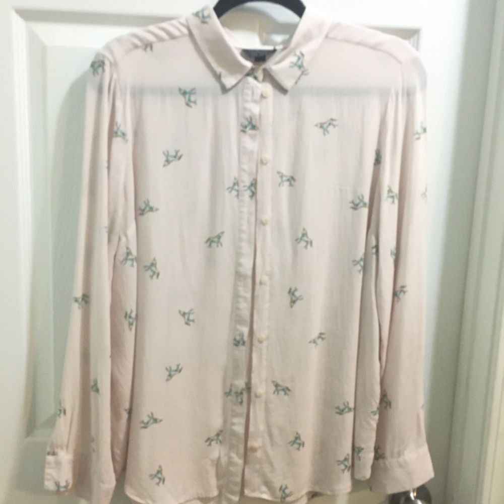 🦄 TopShop Unicorn Button Down Shirt 🦄